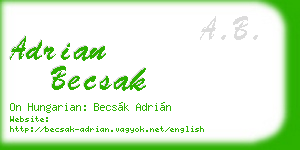 adrian becsak business card