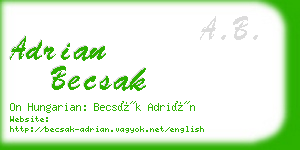 adrian becsak business card